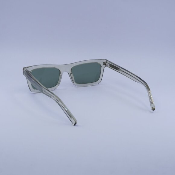 Saint Laurent SL461 BETTY 015 Sunglasses Green Rectangle Frame, Green Lenses - Picture 9 of 13